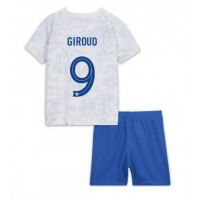 Koszulka piłkarska Francja Olivier Giroud #9 Strój wyjazdowy dla dzieci MŚ 2022 tanio Krótki Rękaw (+ Krótkie spodenki)